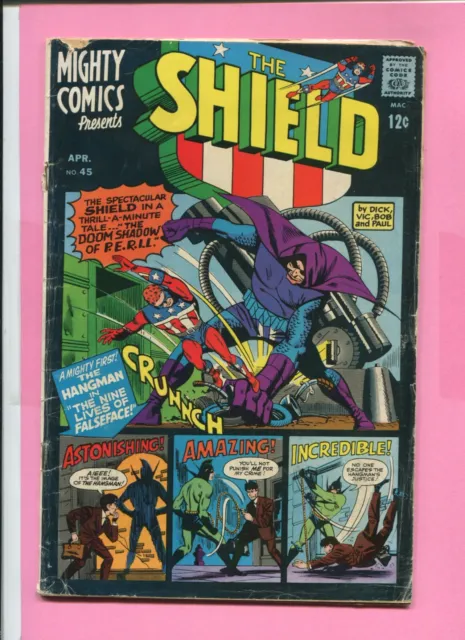 Mighty Comics # 45 - Shield - Archie Publications - Reinman Art -1967 - Cents