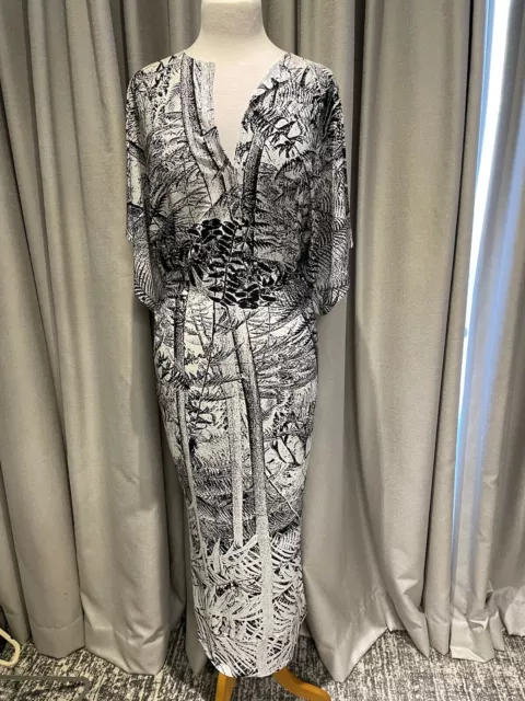 Norma Kamala Obie Maxi Gown Size Small Black White Maxi