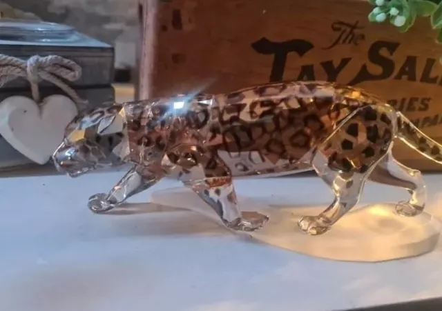 Large Swarovski Jaguar Mint No Box Crystal Cat Retired 2