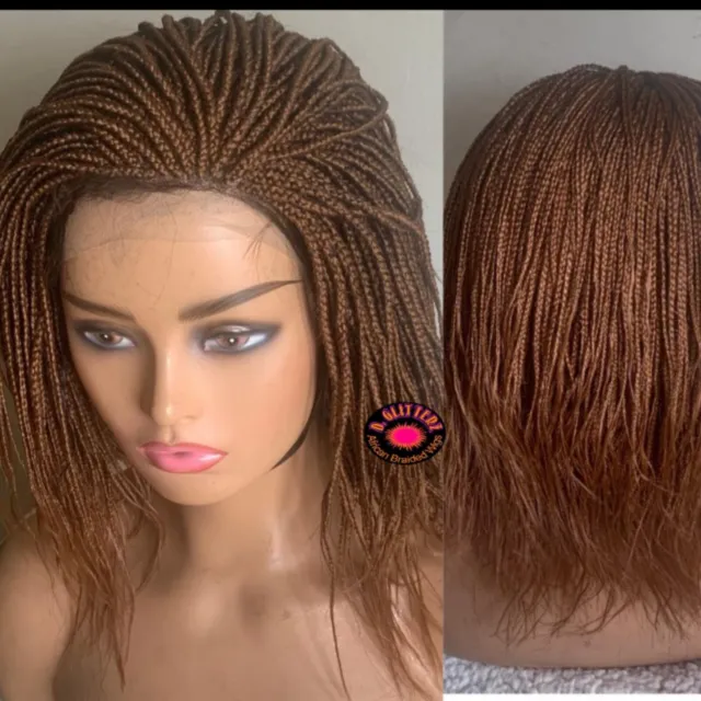 Feathers BRAIDED  WIGS  ON 13*4 LACE CLOSURE  BLONDE 15"