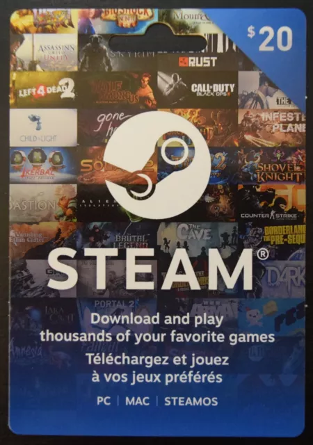 Steam $20 CAD Global Gift Card - Fast Delivery