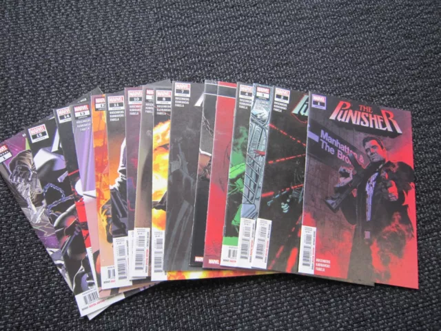 Punisher comic lot - #1 to #15 complete - 2018 NM+