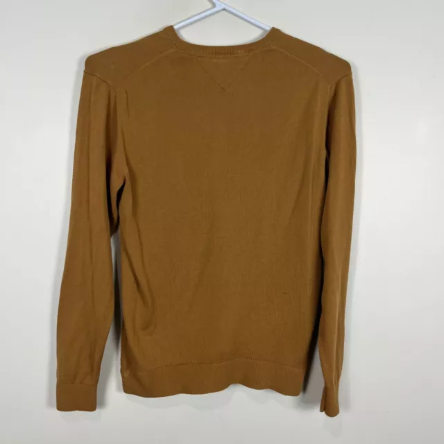 TOMMY HILFIGER BROWN Knit V-Neck Pullover Sweater Jumper 2XL XXL $25.68 ...