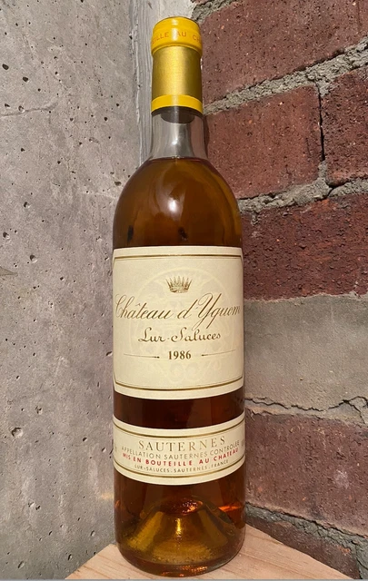 Bouteille Chateau D 'Yquem 1986 - Sauternes  - Bordeaux - 0.75 Cl