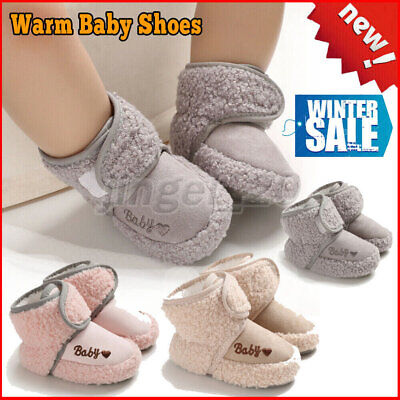 Anti-slip Infant Baby Girls Boys Toddler Warm Slippers Socks Crib Shoes Boots