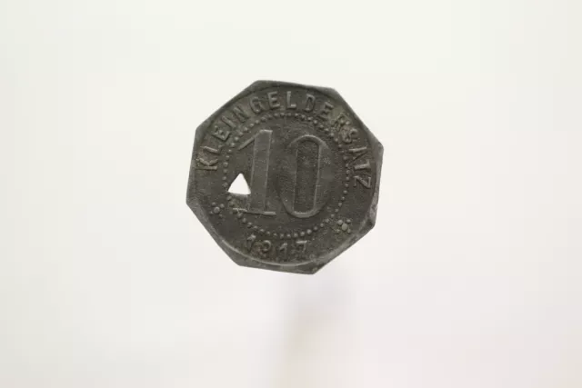 Germany War Money Token 10 Pfennig 1917 Tübingen Zinc B19 #T1962