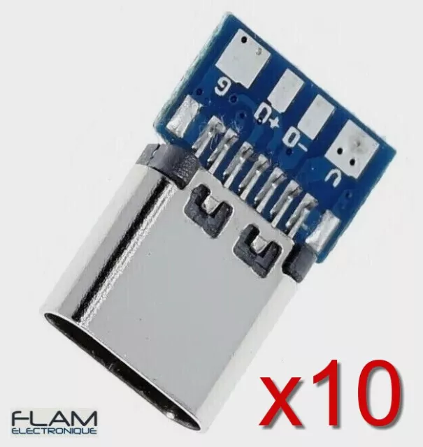 10x Connecteur USB 3.1 type C femelle PCB (7/14 pins) female connector PCB board