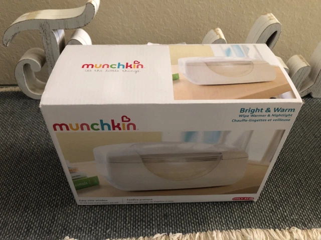Munchkin It's The Little Things Bright & Warm Wipe Warmer & Nightlight White NEW