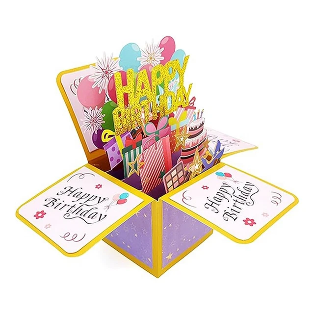 Carte Anniversaire 80 Ans Cartes D'anniversaire Pop-up Carte de Voeux
