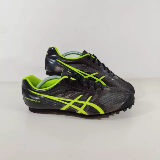 Asics Hyper LD 5 Running Shoes Size UK 10 EUR 45 Racing Flats Spikes Black Green