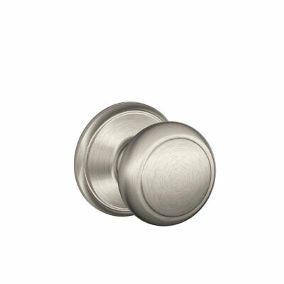 Schlage F10AND619  Andover Passage Knobset in Satin Nickel
