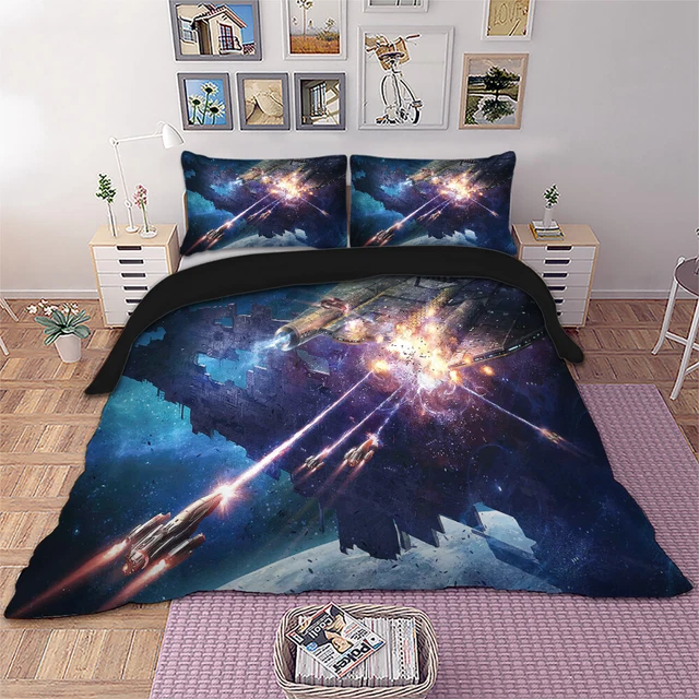 GALAXY EARTH DOONA Duvet Quilt Cover Set Single/Double/Queen/King Size ...