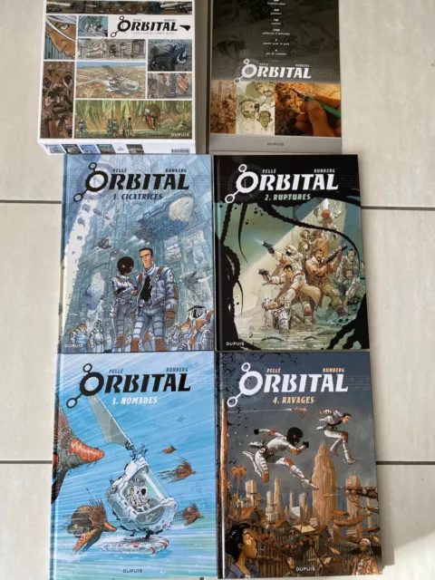 ORBITAL T 1 à 4  en coffret et livret de dessins. BD comme neuves