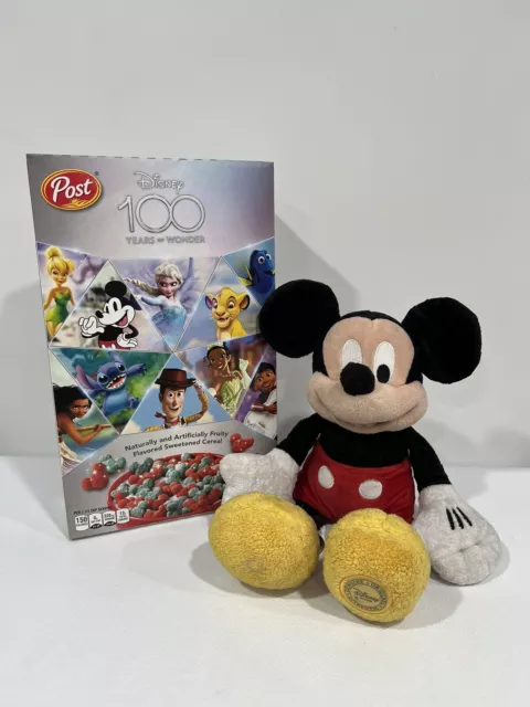 Limited Edition Post Disney 100 Years Of Wonder Cereal, W/Mickey Toy, Birthday