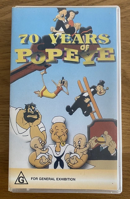 POPEYE VHS 70 Years of Popeye The Sailor Man 2000 TESTED Free Post £18. ...