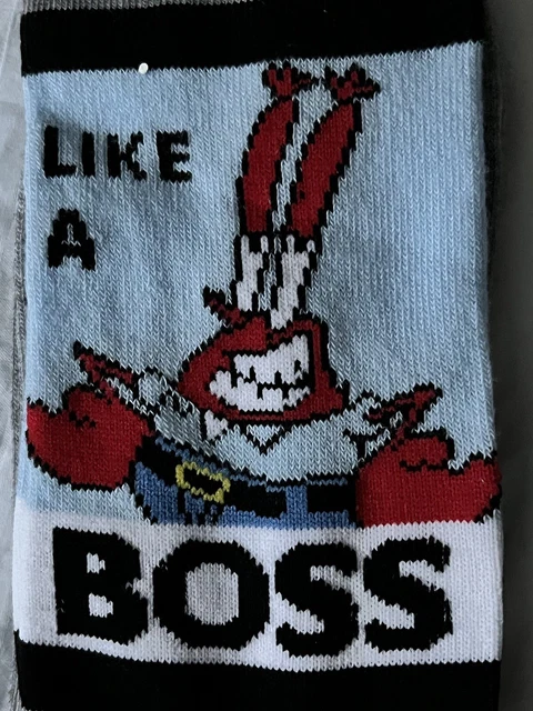 Nickelodeon  Men’s Pair Of Socks SpongeBob SQUAREPANTS MR. KRABS “Like A Boss”