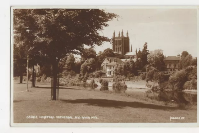 Hereford Cathedral and River Wye, Judges 23384 Postcard, A869