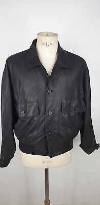 Conpibel Jacket Spalla Lunga Veste Giubbino Uomo Pelle Leather Vintage Man TG 48
