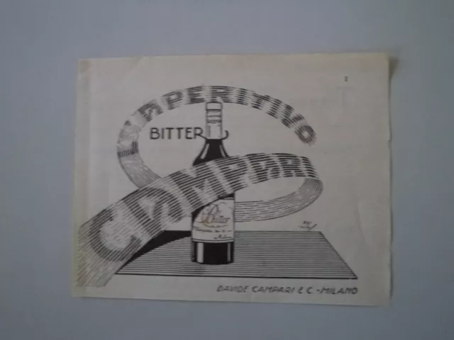 advertising Pubblicità 1932 BITTER  CAMPARI