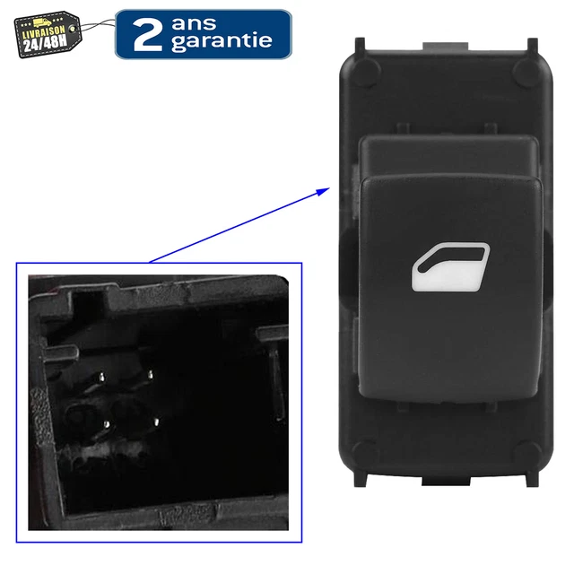 Bouton Leve Vitre Avant Ou Arriere Droit 207 Expert 308 3008 = 6554Ql 6490Hq