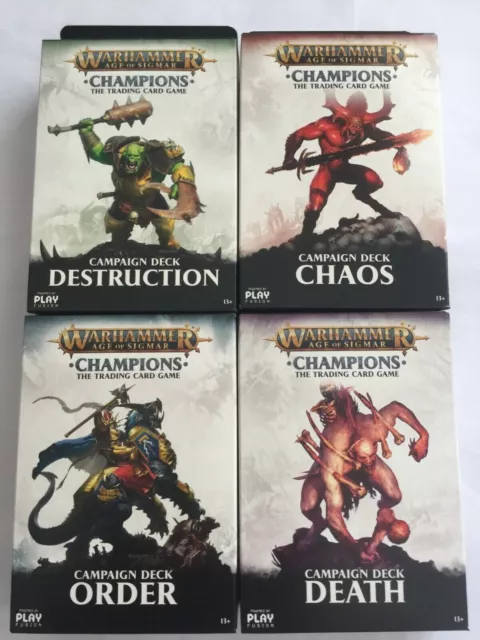 Warhammer Age of Sigmar Champions Kampagnendecks Chaos Ordnung Tod Zerstörung