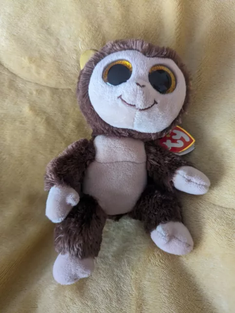 TY BEANIE BOO BABIES AUDREY MONKEY PLUSH SOFT TOY NEW WITH TAGS (Btub)