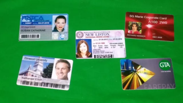 10 Custom Business Company Staff Membership ID Card Printed on Plastic PVC