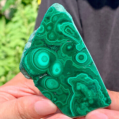 73g Natural Beauty Shiny Green Bright Malachite Fibre Crystal From China