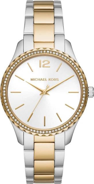 MICHAEL KORS MK6899 Damenarmbanduhr Rund 38 mm Silber/Goldfarben B-WARE
