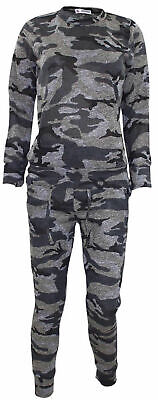 7-8 yrs Camouflage Print Girls 2-Piece Lounge Wear Tracksuit Jogging Bottoms Top
