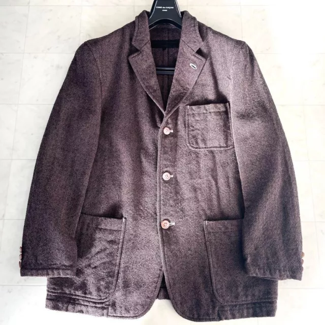 COMME DES GARCONS HOMME tailored jacket Men's Size S Wool Brown HJ ...