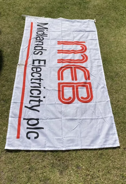 Midlands Electricity Board MEB Large Flag Vintage Utilities Read Description