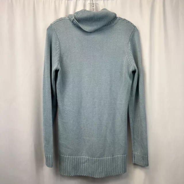 Calvin Klein Womens Light Blue Long Sleeve Cowl Neck Pullover Sweater Size Small 2