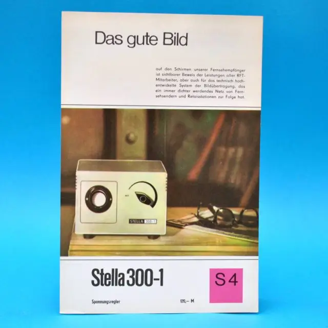 Stella 300-1 Spannungsregler DDR 1968 | Prospekt Werbung Werbeblatt DEWAG S4 F