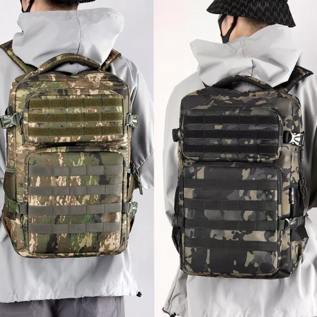 45L Tactical Military Army Rucksack Backpack Outdoor Hiking Camping Trekking Bag