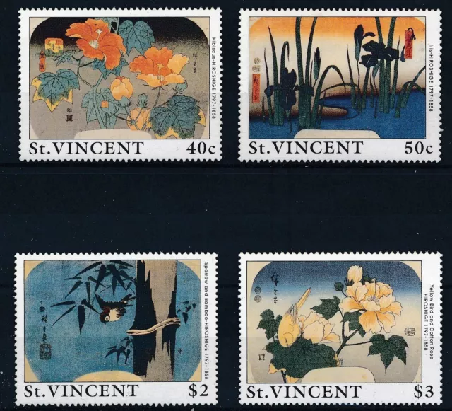 [BIN1926] St.Vincent 1989 Janapese Art good set of stamps very fine MNH