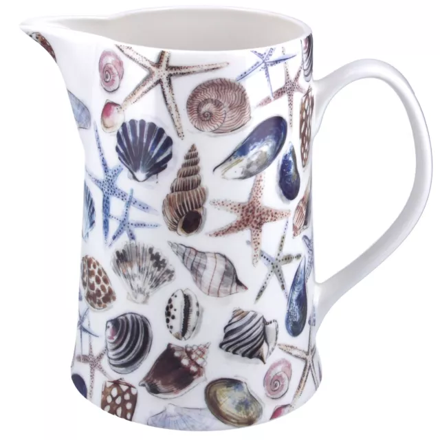 Beautiful Bone China Seashells Large Jug by Gisela Graham