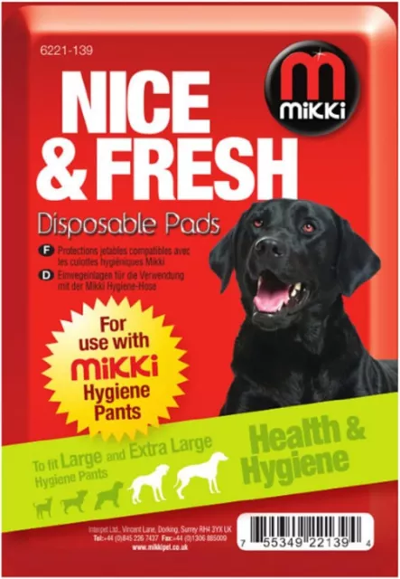 Mikki Dog Hygiene Disposable Period Pads for Female Season Use with Pant Knicke