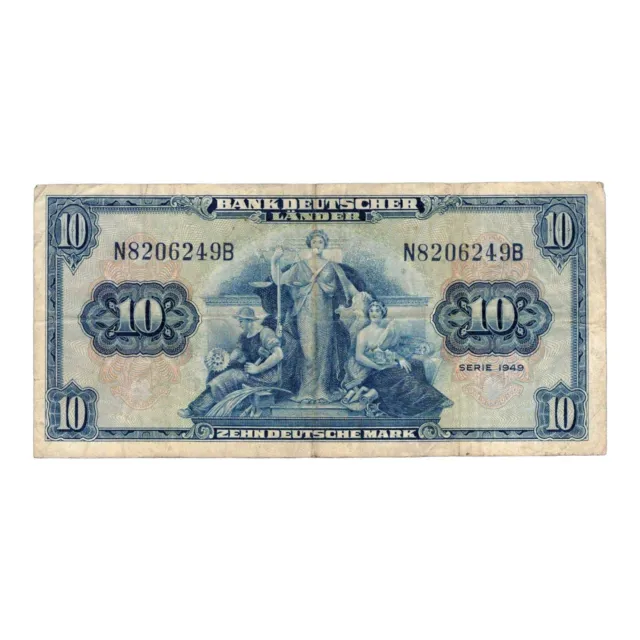 Allemagne billet 10 deutsche mark 1949 République Fédérale d'Allemagne TB - P.16