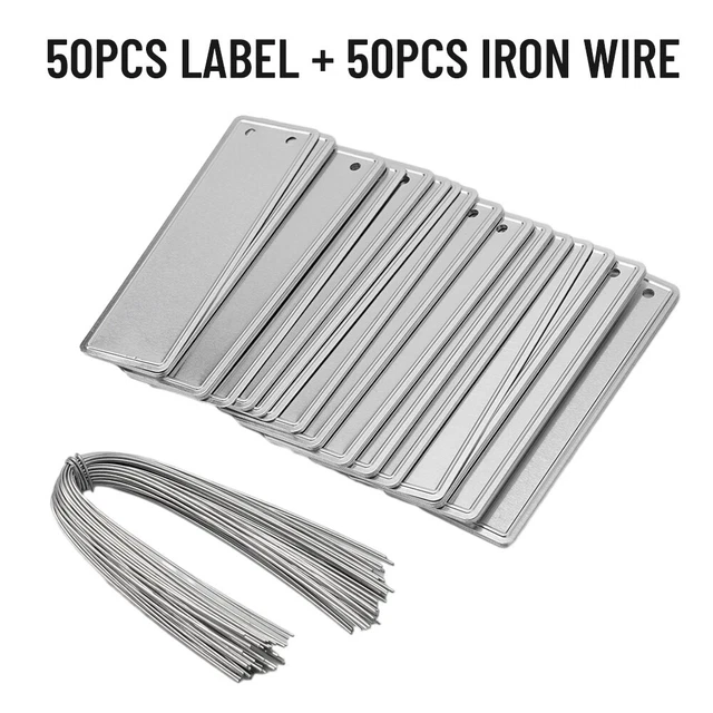 Lot De 50 étiquettes De Jardin En Aluminium Double Face