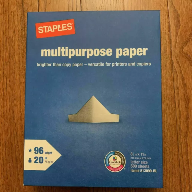 Staples 190450 11 x 17 92 Brightness 20 Pounds Copy Paper - 500 ct