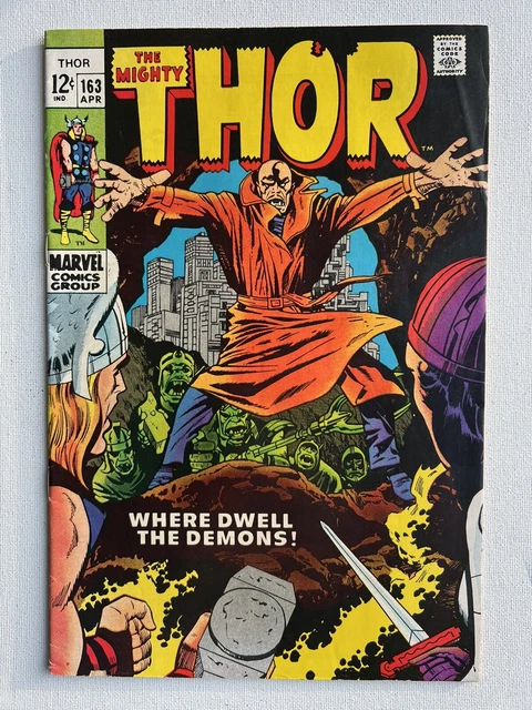 Mighty Thor 163 Marvel 1969 Stan Lee Jack Kirby 2nd App Adam Warlock MCU