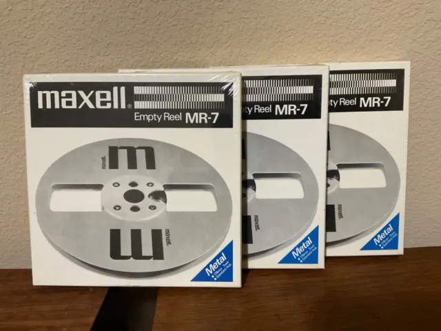 1 x Maxell MR-7 Metal Empty Reel 18 cm (7") - ORIGINAL - Made in Japan .