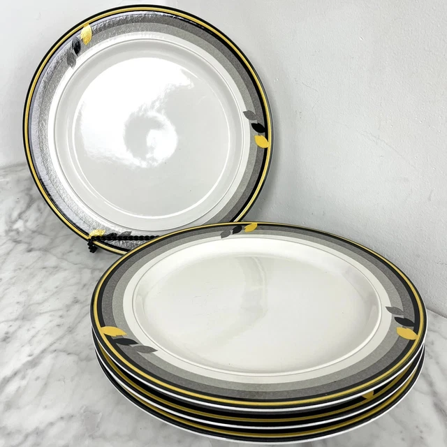 Set Of 4 Studio Nova Distinction Paillon KC908 10.5” Dinner Plates