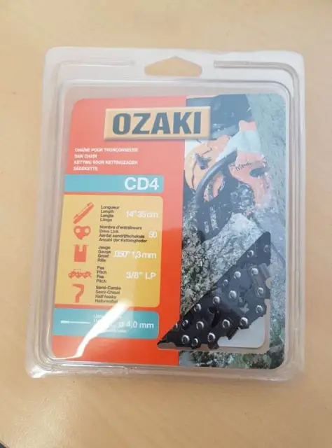 Ozaki CD4 Chainsaw Chain – 14″ (35cm) .050 3/8″ 50 Link
