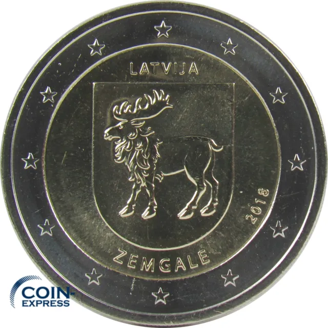 *** 2 Euro Gedenkmünze LETTLAND 2018 Region Zemgale Latvia
