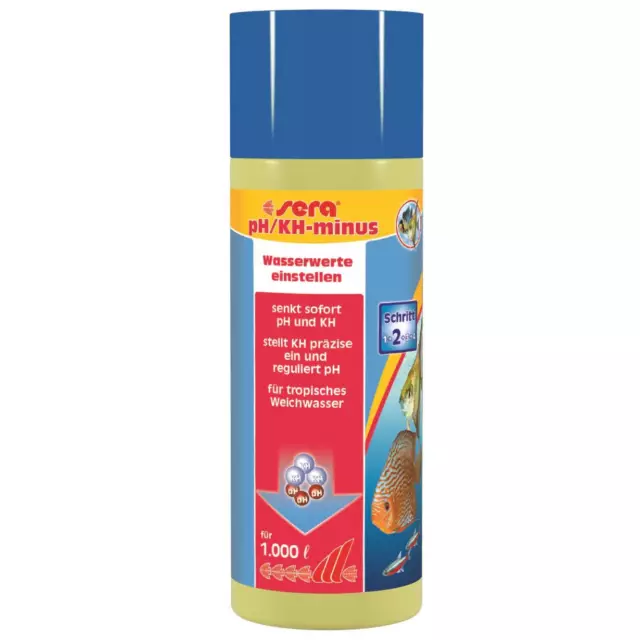 sera pH/KH-minus 250 ml für  Aquarium - senkt sofort pH und KH (Karbonathärte)