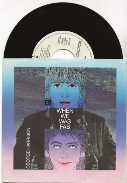 George Harrison Beatles When We Was Fab Rare 7 Inch Spain Promo Single, Mint