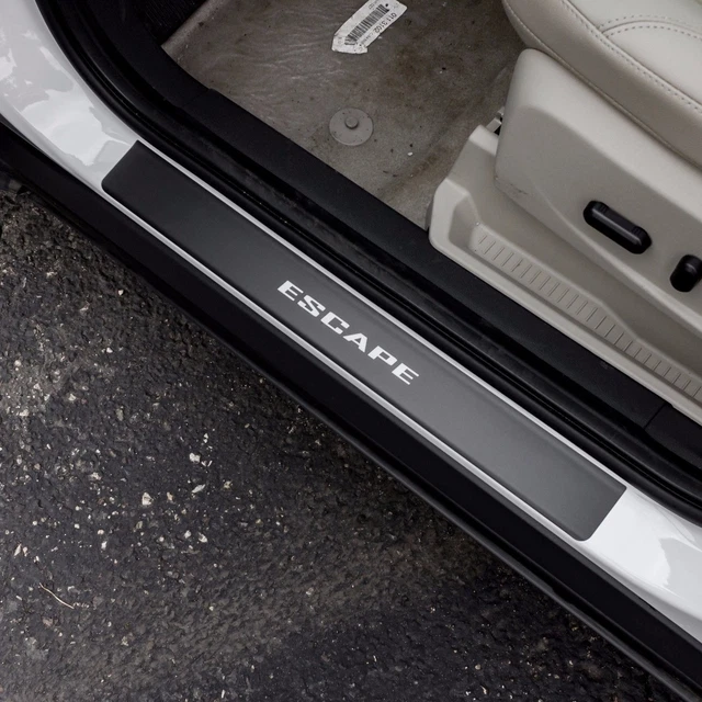 DOOR SILL PLATE Protectors Black Matte Vinyl fits Ford Escape 2013