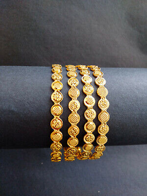 Indian Bollywood Ethnic Gold Tone Jewelry Fashion Fancy Bangles Bracelets Set